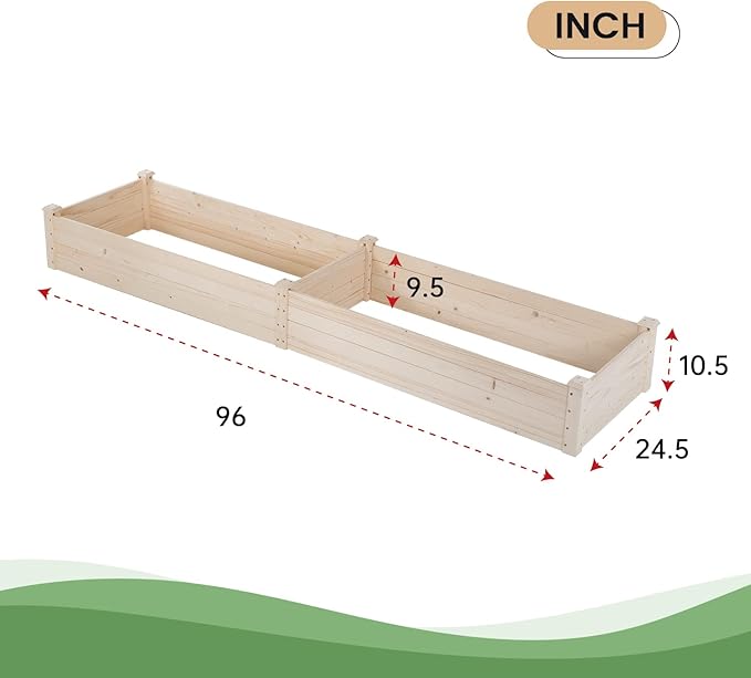 Raised Garden Bed Elevated Wood Planter Box Outdoor and Indoor Planter Box Patio Garden Grow Bed for Vegetable Flower