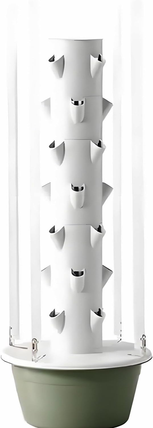 Vertical Hydroponic Tower20/28/36 Pods Tower Garden Growing System with Led Grow Lights for Hydroponic Gardening Lovers Planting FlowersVegetables Fruits 7layers