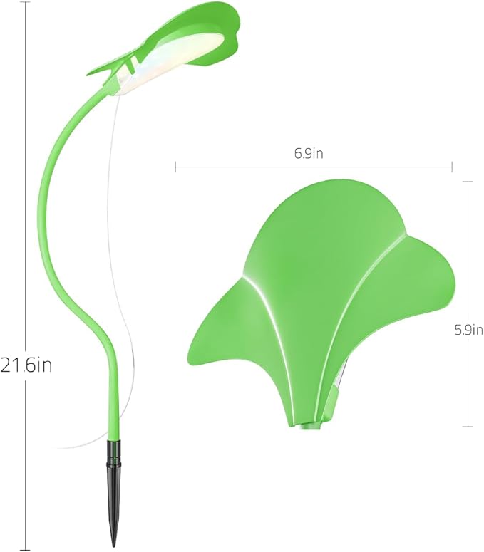 V.C Formark Small Grow Lights for Indoor Plants - Full Spectrum Leaf Shaped LED Plant Light with 4/8/12/18H Timer &amp Dimmable Safe for Succulents/Herbs/Potted Small Plants