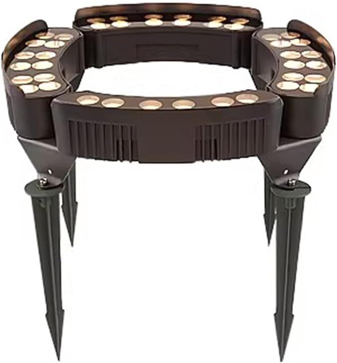 Palm Tree Lights Plug-in Tree Trunk LightsLED Uplights IP65 Water-Resistant Outdoor for Garden Yard Pathway Landscape.Excluding Transformer(Yellow4 lamp Heads)