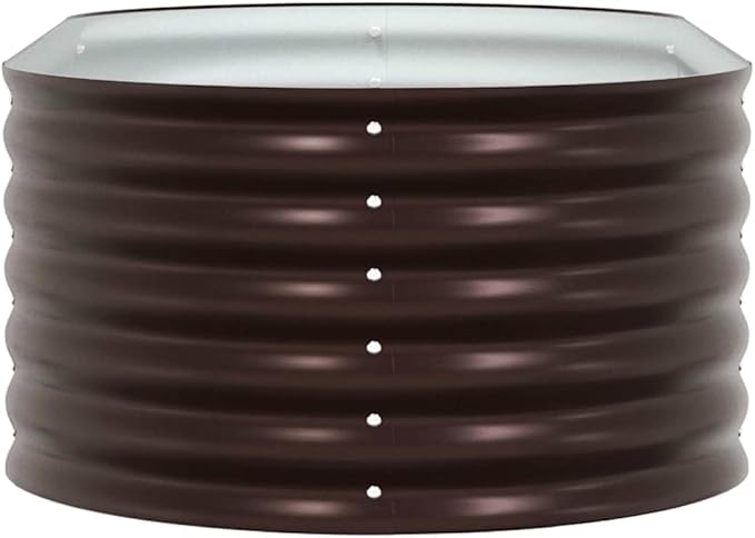 Steel Planter Raised Bed Metal Flower Box Planter Raised Beds Outdoor Garden for Planting Fruit 63x31.5x17.3 Brown-908
