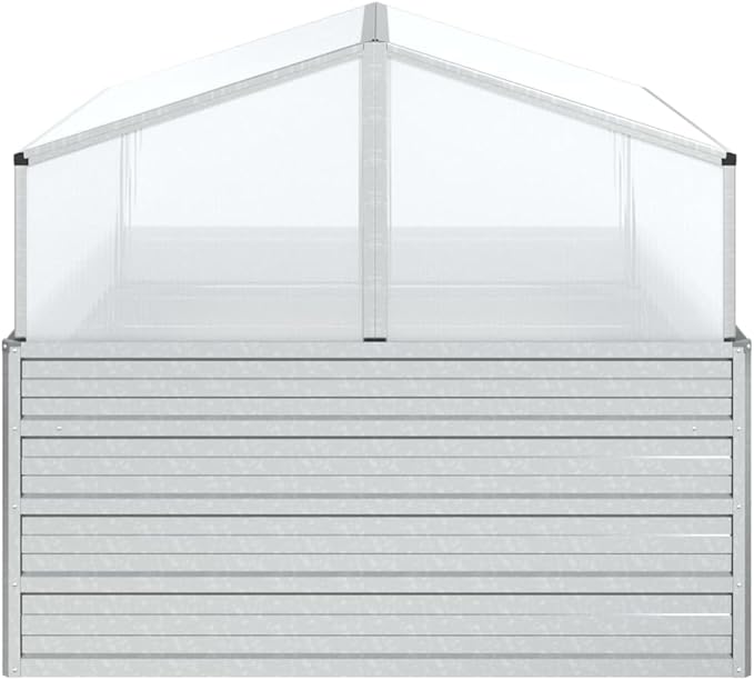 Garden Raised Bed - Silver Galvanized Steel Durable Welded Wire for Fencing Retaining Walls Landscape - Enhanced Patio Garden Baskets &amp Cages Medium Bed