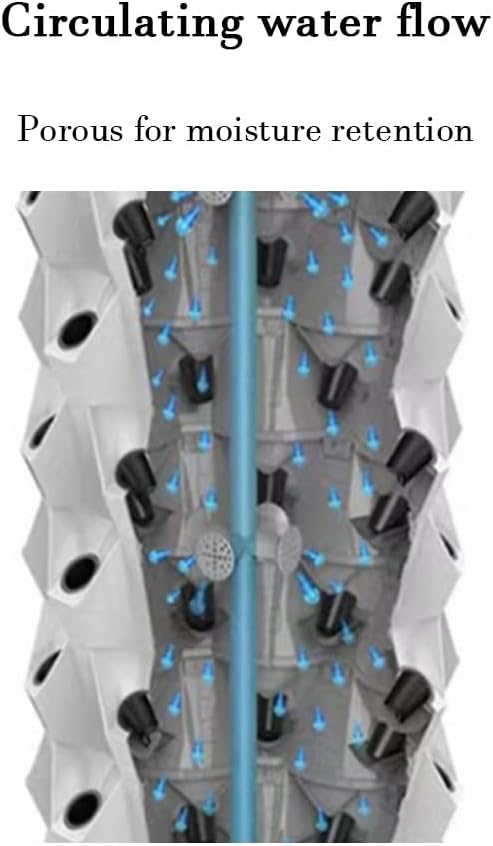 Large Capacity Hydrophonic Planter Grower Vertical Hydroponic System with LED Grow Light Food Grade ABS Material for Fruits Vegetables(8 Layers)