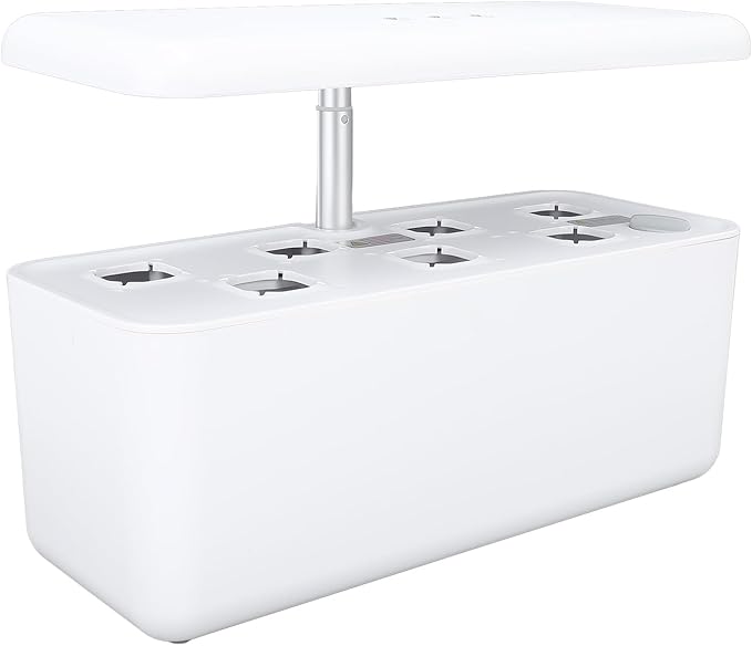Acouto roponics Growing System with LED Lights and Pump Cycle for Indoor Vegetable Garden - 3 Modes Planter (White)