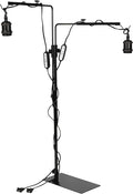 Plants Grow Stand 2-Lights E26 Base Adjustable Angle &amp Height with 5.9Ft Plug Timer Cord Free Placement for Plants Promotes Growth(Bulbs Sold Separately)