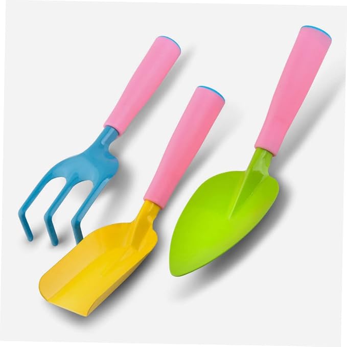 Yardwe 1 Set Mini Gardening Tools for Vegetable Planting Kit with Rake and Shovel Lightweight and Outdoor for Family Fun and Parent Interaction
