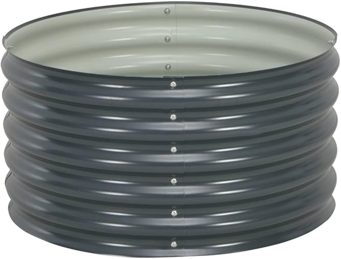 Garden Raised Bed PlanterGarden BedGalvanized Raised Garden BedPlanter Raised bedsGalvanized Planter31.5x31.5x17.3 Galvanized Steel Gray