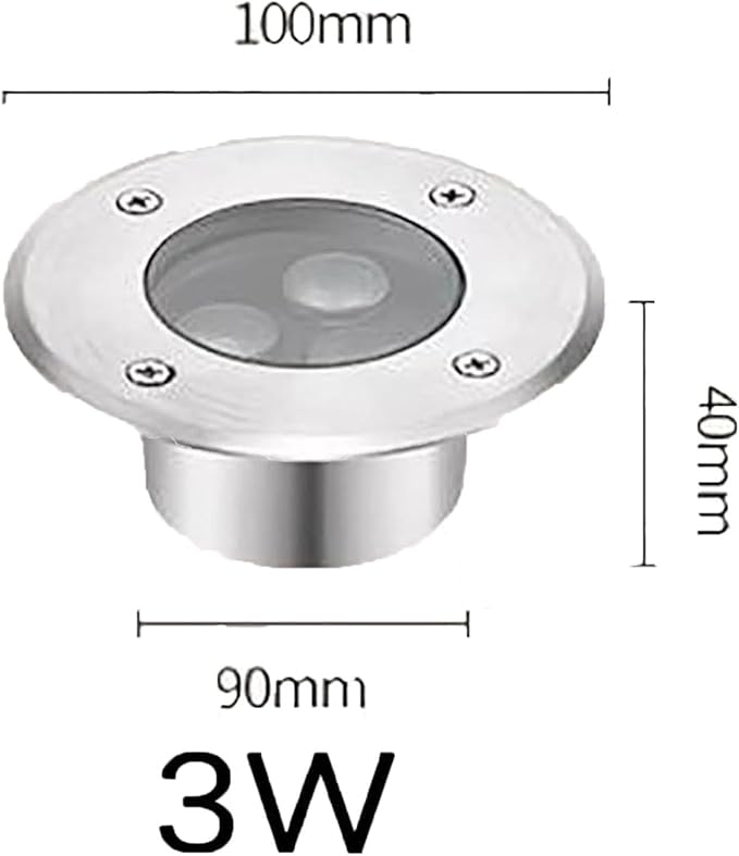 Outdoor Buried Light - Ultra-thinyo Fountain Landscape Lights IP68 Waterproof Round Recessed Spotlight for Garden Pond Decorative LightingGreen AC 24V3W