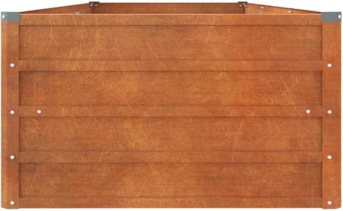 YAFF Garden Raised Bed Large Rusty Corten Steel 94.5x31.5x17.7 in Weathering Steel Planter Box Outdoor Durable Open Bottom for Vegetables Flowers Herbs Patio Garden