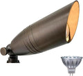 Antique Brass Landscape Spotlights Low Voltage 12V AC/DCLandscape Lighting Outdoor Tree Uplights Accent Lights 5 Watts MR16 LED Bulb Warm White Included