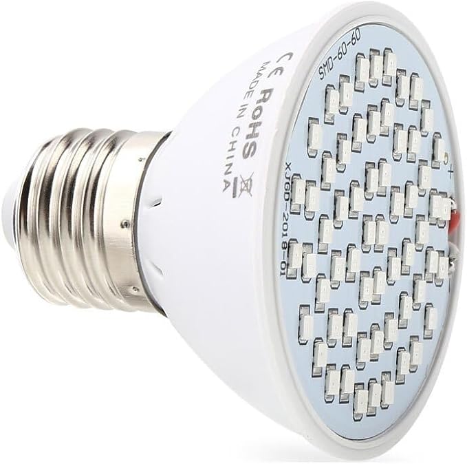 Luopan Indoor Lighting 20pcs/Lot AC85-265V 60LEDs 106LEDs Grow Light E27 Phyto Lamp Indoor LED Plant Growing Bulbs Greenhouse Grow Tent - Limited Time Offer (Size : 60LED)