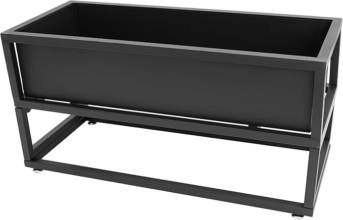 Elevated Planter Box 14In Tall Rectangular Garden Raised Planter Box with Drainage Hole 28.7 * 12 * 14 in Outdoor Raised Garden Bed with Legs for Gardening Herb Vegetable Flower