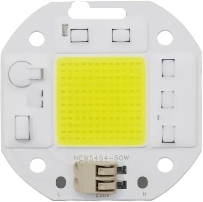 3PCS No Welding AC 220V 50W LED COB Chip Diode Driverless DOB Module 5454 Lamp Beads for Plant Grow Light Floodlight Spotlight(Cold White220V 50W)