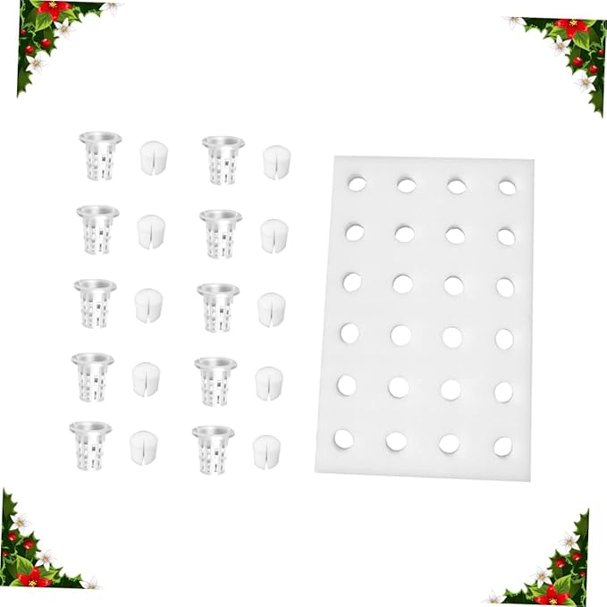 POPETPOP Soilless Cultivation Kit Greenhouse Hydroponic Tower Basket Sponge Planting Tray