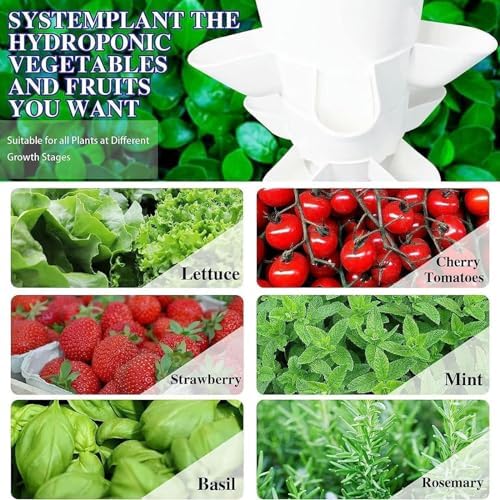 Smart Vertical Pots Tower Hydroponic Planting Indoor Kit (Size: 15 Layers 45 Holes) (A)
