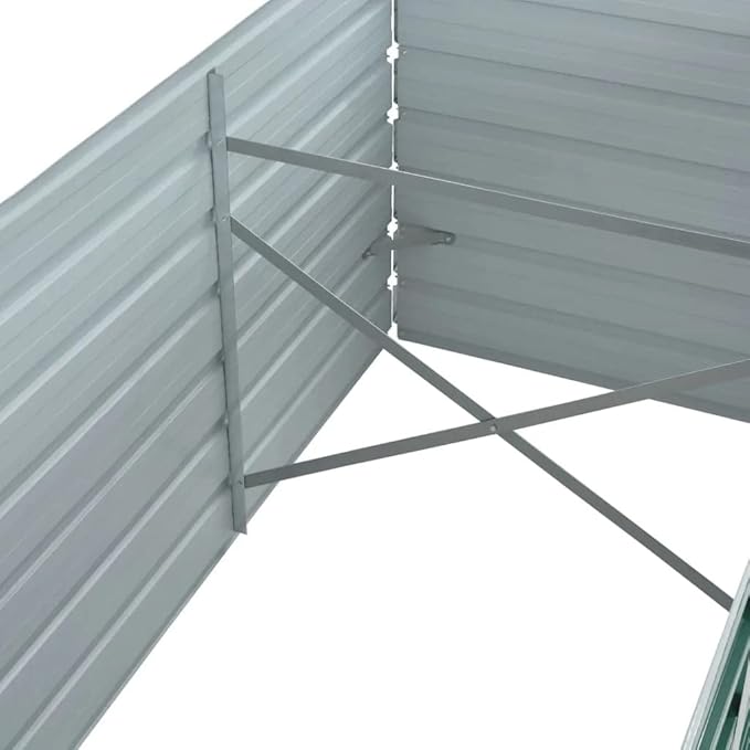 Garden Raised BedBackyard Patio Planter Boxes Raised BedsMetal Raised Garden Beds Suitable for Growing Flowers Porch and Fruits Galvanized Steel 126X31.5X31.3 Green