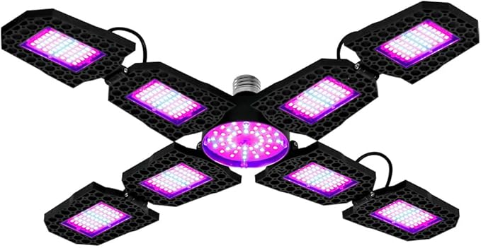 250W Deformable Cultivated Plant Bulb 100-277V Greenhouse Adjustable Vegetable Planting Lighting 110V Hydroponic Seedling Panel Seed Culture Lamps UV/IR Fruit and Flower Seedlings Moss Potted Garden