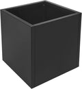 Raised Garden Bed 17 * 17 * 18in Steel Square Planter Flower Box for Indoor Outdoor Balconies Gardens Decks Patios Decks Front Porches (Black)