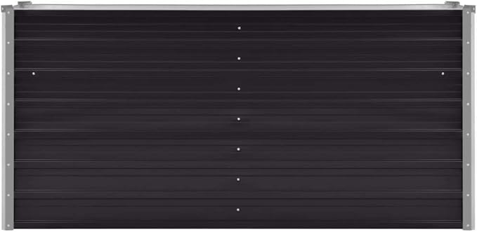 Garden Raised Bed Anthracite 63x15.7x30.3 Galvanized Steel