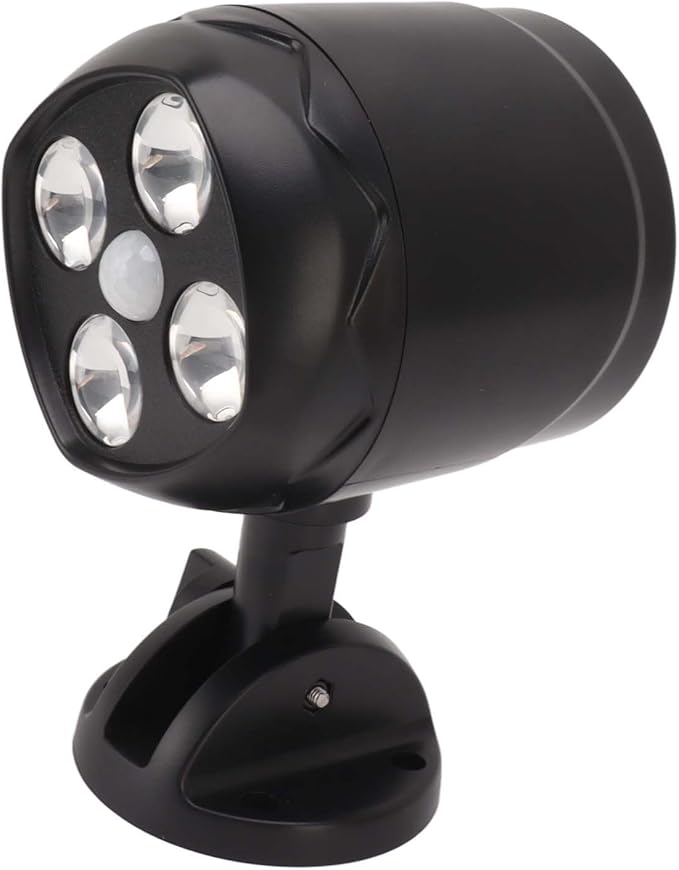 Zerodis 4 LED Outdoor Spotlight Spotlights Battery Operated Floodlight Adjustable Projection Light for Yard and Garage 4 LED Outdoor Spotlight Motion Sensor Lighting