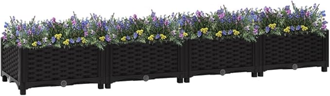 Cultivation RoomPatio Garden Home DecorVegetable planters for Porch PatioDurable and Long-LastingRaised Bed 63x15.7x9.1 Polypropylene