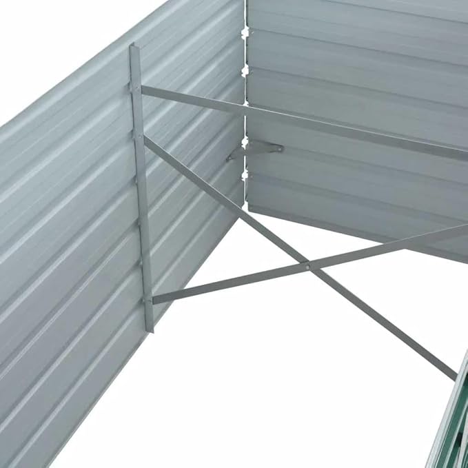 Green Raised Garden Bed Steel Planter Galvanized Box for Balcony Garden or Patio Baskets Cages Bed