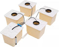 DWC Hydroponic System Kit 5 Buckets 3 Gal Deep Water Culture Hydroponic System w/Submerged Pump Clay Pebbles Hydroponics Grow Kit for Indoor/Outdoor Leafy Vegetables