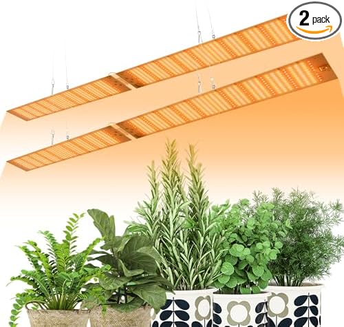 2PCS 2000W Sunlight Full Spectrum LED Plant Light Panel-752 LEDs with White UV&ampIR Spectrum Equipped with Convenient Hook Veg/Bloom Modes to Support Seedling Growth and Hydroponic Cultivation. US