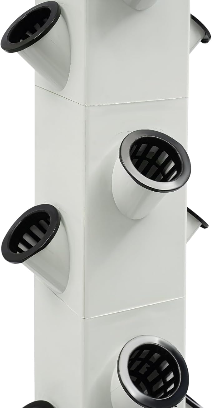 Hydroponics Growing System56 Plants Indoor Vertical PlanterSmart Garden Planter Towerwith Movable Large Water Tankfor Garden