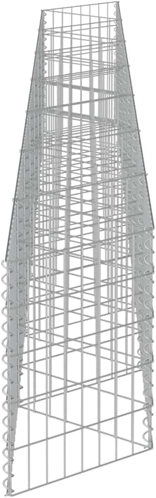 Galvanized Steel Gabion Wall Wall Basket Wire Fence Planter Cages Boxes Raised Bed Mesh Wire Wall Panel for Outdoor Landscape Lawn 177.2x11.8x19.7-623