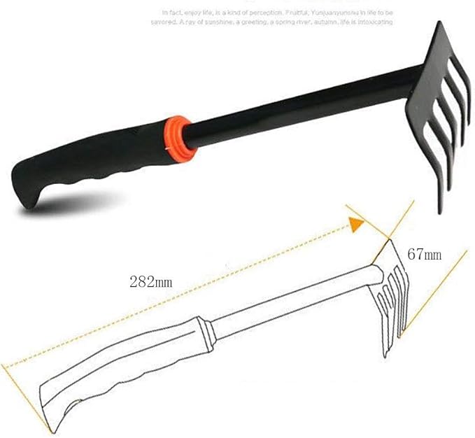 Garden Tool Set 4 Piece Heavy Duty Gardening Kit Gardening Gifts Tool Set with Non-Slip Rubber Gripfor Men and Women (Black)