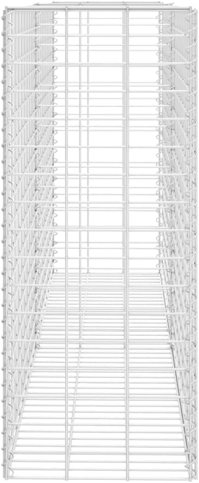 Gabion Basket Galvanized Steel 33.5x11.8x78.7 Gabion Raised Bed Gabion Cages Basket Steel Woven Gabion Net for Backyard Garden