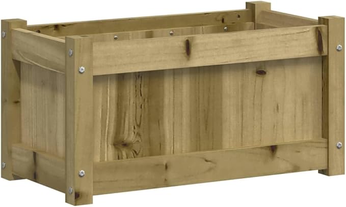 Garden Planter Raised Garden Bed Planter Boxes Outdoor Suitable for Backyard Restaurants Flowers Patios 23.6x12.2x12.2 Impregnated Wood Pine