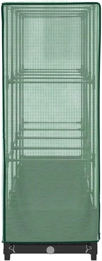 vidaXL Rattan Look Raised Bed with Greenhouse Cover 63X15.7X48.4 in Water Resistant Planter Box for Outdoor Gardening Balcony Usage Durable Synthetic Material Beds Garden Flower Vegetable