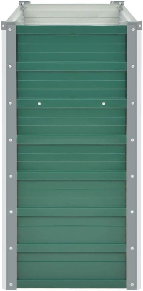 Garden Raised Bed Galvanized Steel 39.4x15.7x31.3 Green