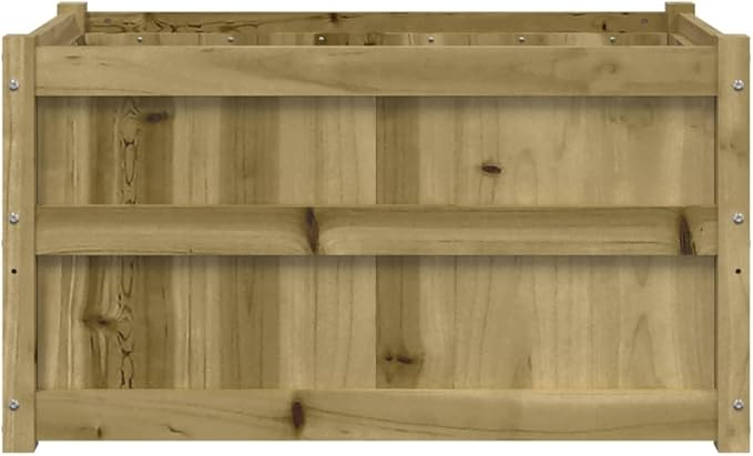 2pcs Wooden Garden Planter Box Outdoor Flower Box Wood Flower Boxes for Outdoor Plants Raised Garden Bed Planter Box Impregnated Wood Pine-283