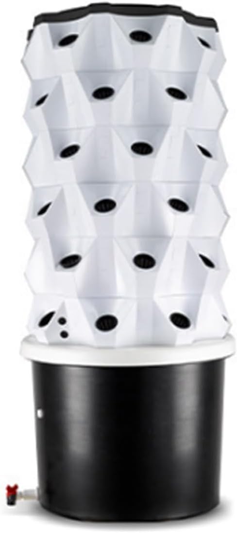 Large Capacity Hydrophonic Planter Grower Vertical Hydroponic System with LED Grow Light Food Grade ABS Material for Fruits Vegetables(6 Layers)