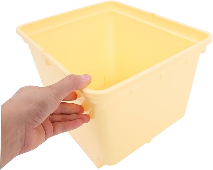 balacoo Soilless Planting Buckets for Greenhouse Durable Hydroponics Containers for Vegetables and Fruits Easy to Assemble Yellow Color No Lid