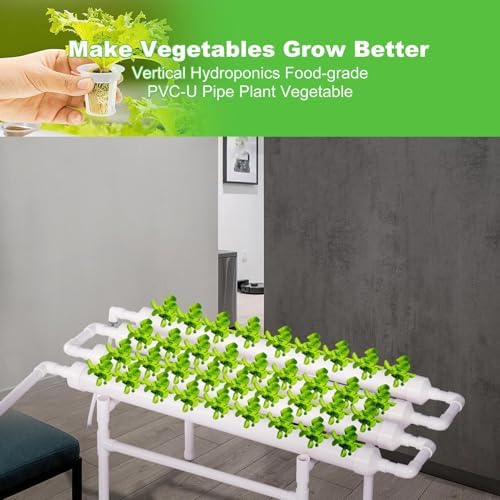 Hydroponics Growing System 1 Levels 36 Sites/Hydroponic Planting Vegetables Garden Tools with Water Pump Timer Nest Basket Growth Sponge for Vegetables Flowers Fruits