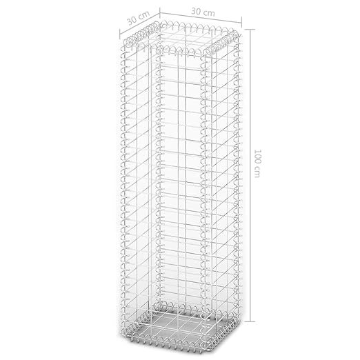 Garden Fencing Raised Bed Gabion Planter Raised Bed Gabion Basket with Lids Galvanized Wire 39.4x11.8x11.8 for Outdoor Garden Decor
