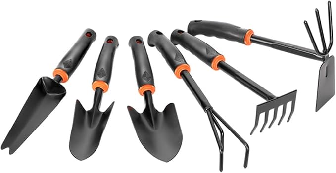 VICASKY 6pcs Garden Tools Shovel Hoe Rake Hoe Plastic Handle Garden Shovel for Home Balcony