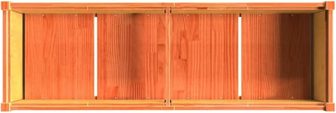 Wooden Raised Garden Bed Garden Planter Box Outdoor Wood Raised Garden Bed for Planting Plants Vegetables Wax Brown 59.1x19.7x27.6 Solid Wood Pine-256