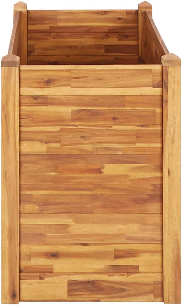 Wooden Bucket Barrel Planters Garden Raised Bed Flower Planters Pots Boxes Container Plant Vegetable Bed with Open Bottom Lawn Backyard Outdoor Patio Decor 43.3x23.6x33.1