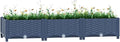 Raised Bed Blue Grey Polypropylene 47.2 x 15.7 x 9.1 in Durable Gardening Pots &amp Planters 310399