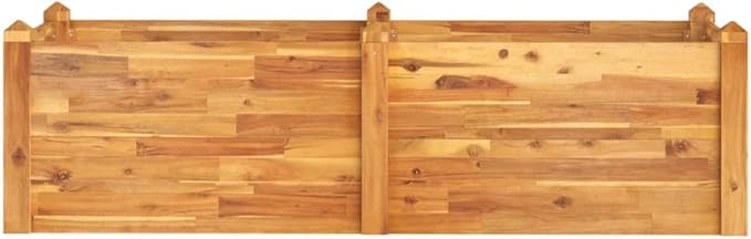 Wood Garden Raised Bed Outdoor Wood Planter Boxes for Vegetables Herbs Flowers and Fruits 6.7x23.6x17.3 Solid Wood Acacia