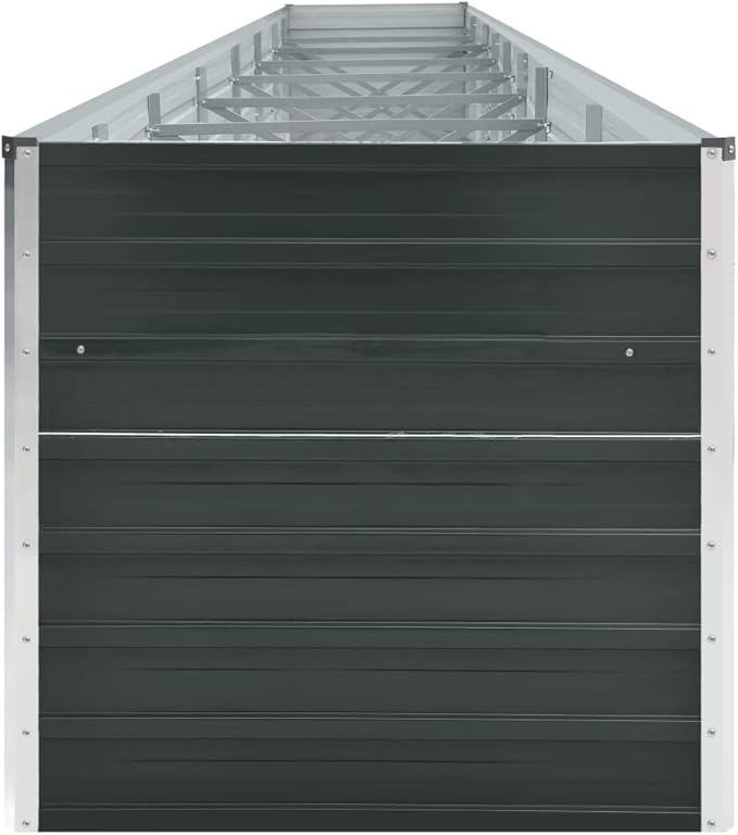 Garden Raised Bed Galvanized Steel 236.2x31.5x17.7 Anthracite