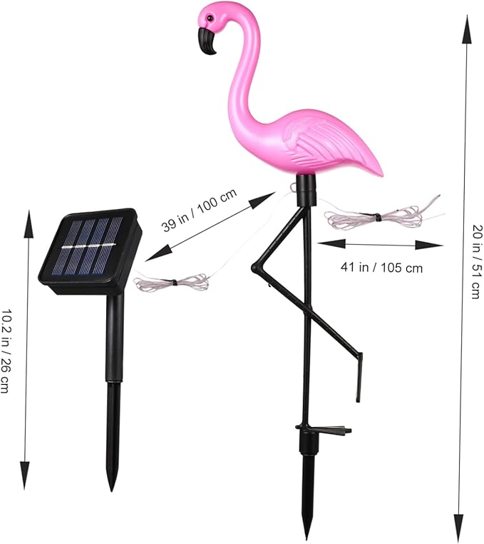 ARTIBETTER Solar Flamingo Pattern Led Garden Light Ground Spotlight Outdoor Decorative Pathway Lights