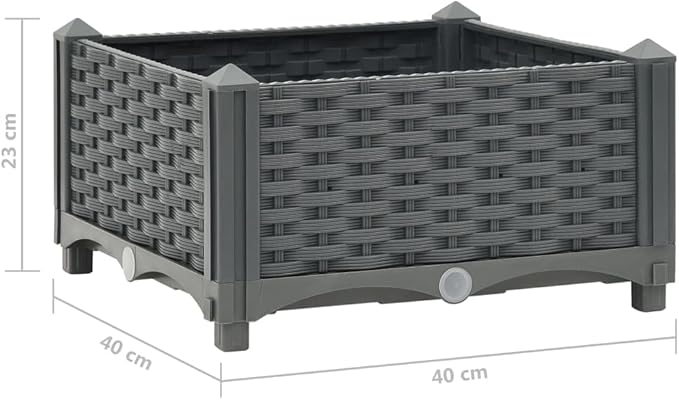 YAFF Raised Bed 15.7x15.7x9.1 Polypropylene (4.708lbs)