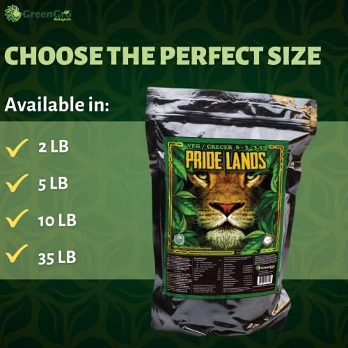 Pride Lands Veg Premium Organic Dry Top Dress Fertilizer for The Vegetative Cycle Bigger Buds and Healthier Plants with Our Complete Veg Food All Natural Safe for Plants You Consume 2 lb