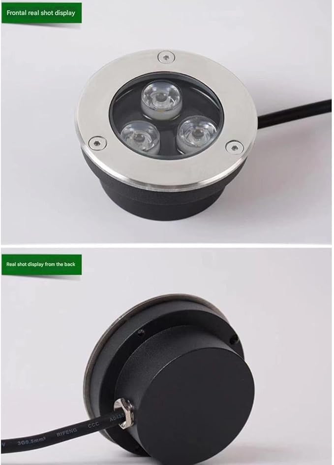 Ultra-Thin Landscape Lights - 3W Waterproof Underground Spotlight for Garden and Courtyard (RGB A-220V Green C)